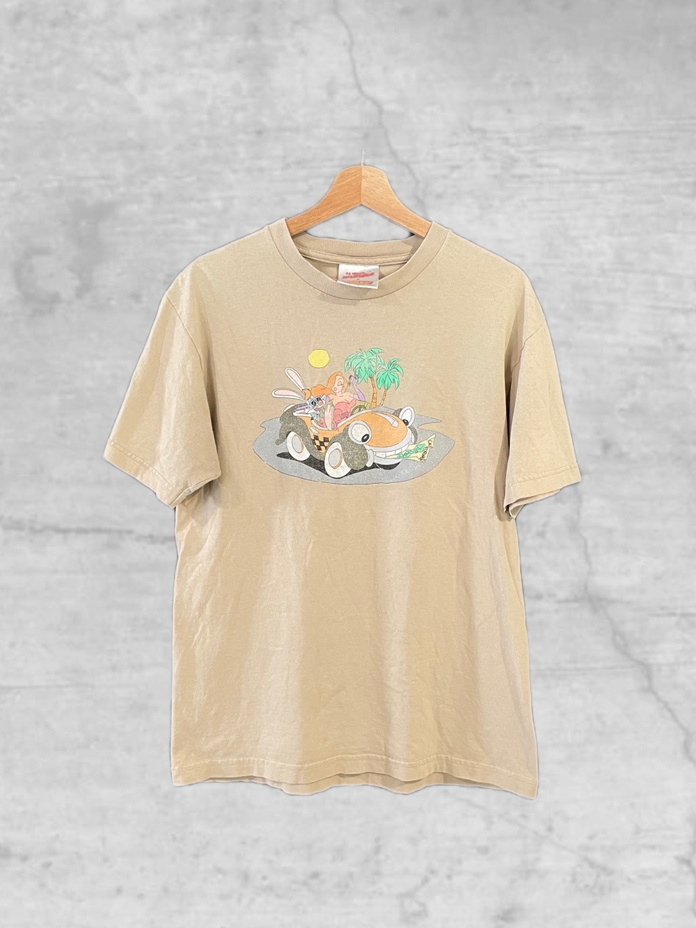 THE HUNDREDS X WHO FRAMED ROGER RABBIT CRUISE T-SHIRT - SAND Y2K style